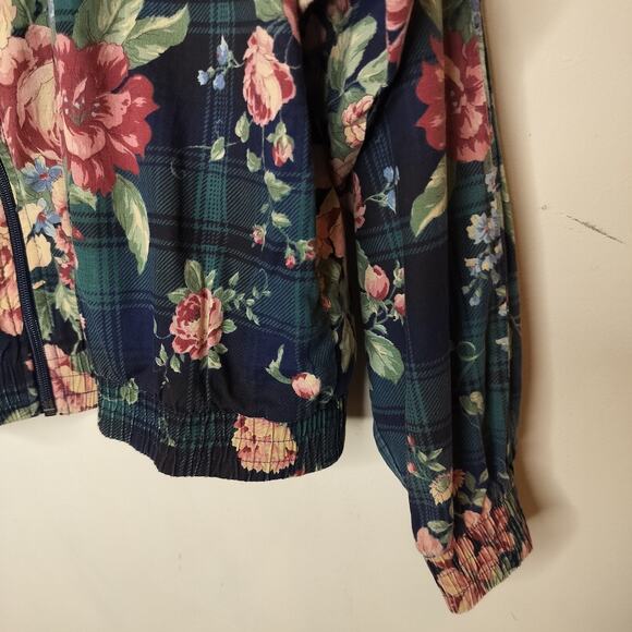 Orvis Vintage Floral + Plaid Jacket Zip Up Grannycore - Picture 4 of 10